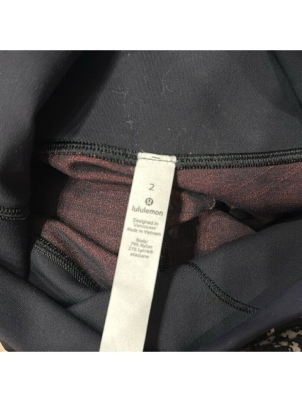 Lululemon Women's Black Red Ombre Speckle Wunder Under Hi-Rise Tight 28" Size 2 - Picture 6 of 10